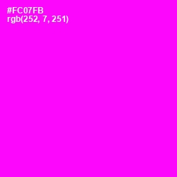 #FC07FB - Magenta / Fuchsia Color Image