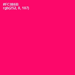 #FC086B - Rose Color Image