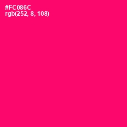 #FC086C - Rose Color Image