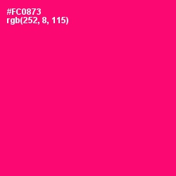 #FC0873 - Rose Color Image