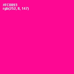 #FC0893 - Hollywood Cerise Color Image