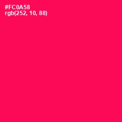 #FC0A58 - Razzmatazz Color Image