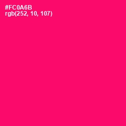 #FC0A6B - Rose Color Image