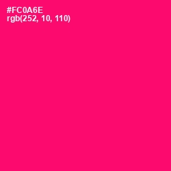 #FC0A6E - Rose Color Image