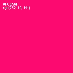 #FC0A6F - Rose Color Image