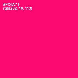 #FC0A71 - Rose Color Image