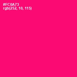 #FC0A73 - Rose Color Image