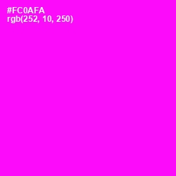#FC0AFA - Magenta / Fuchsia Color Image