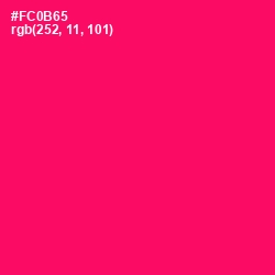 #FC0B65 - Rose Color Image