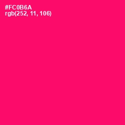 #FC0B6A - Rose Color Image