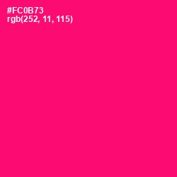 #FC0B73 - Rose Color Image