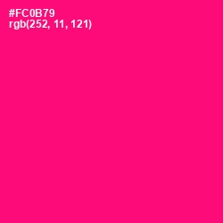 #FC0B79 - Rose Color Image