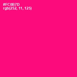 #FC0B7D - Rose Color Image