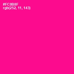 #FC0B8F - Hollywood Cerise Color Image