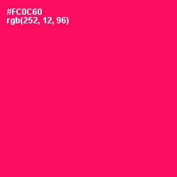 #FC0C60 - Rose Color Image