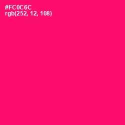 #FC0C6C - Rose Color Image