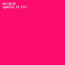 #FC0C6F - Rose Color Image