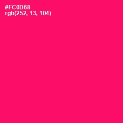 #FC0D68 - Rose Color Image