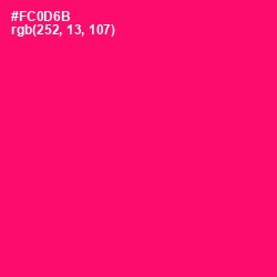 #FC0D6B - Rose Color Image