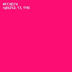 #FC0D74 - Rose Color Image