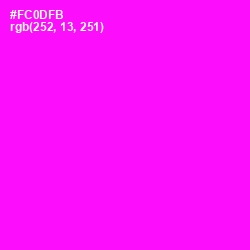 #FC0DFB - Magenta / Fuchsia Color Image