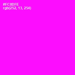 #FC0DFE - Magenta / Fuchsia Color Image