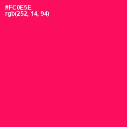#FC0E5E - Razzmatazz Color Image