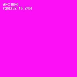 #FC10F6 - Magenta / Fuchsia Color Image