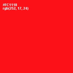 #FC1118 - Red Color Image