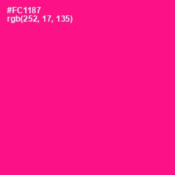 #FC1187 - Hollywood Cerise Color Image