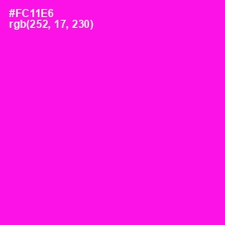 #FC11E6 - Magenta / Fuchsia Color Image