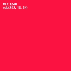 #FC1240 - Razzmatazz Color Image