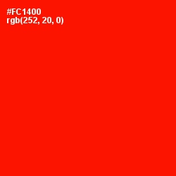 #FC1400 - Red Color Image