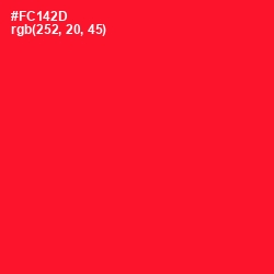 #FC142D - Torch Red Color Image