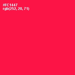 #FC1447 - Razzmatazz Color Image