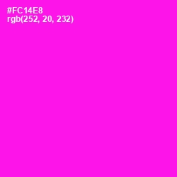 #FC14E8 - Magenta / Fuchsia Color Image