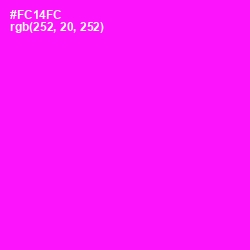 #FC14FC - Magenta / Fuchsia Color Image