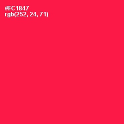 #FC1847 - Razzmatazz Color Image