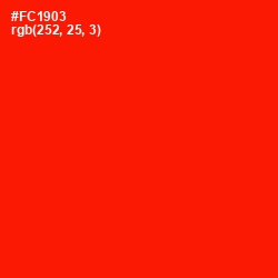 #FC1903 - Red Color Image
