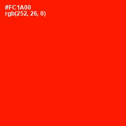 #FC1A00 - Red Color Image