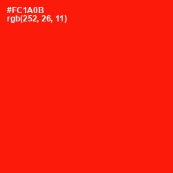 #FC1A0B - Red Color Image