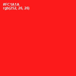 #FC1A1A - Red Color Image