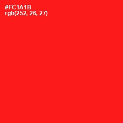 #FC1A1B - Red Color Image