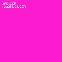 #FC1CCF - Shocking Pink Color Image