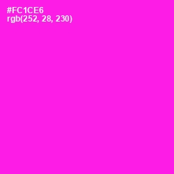 #FC1CE6 - Magenta / Fuchsia Color Image