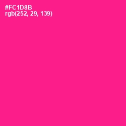 #FC1D8B - Persian Rose Color Image