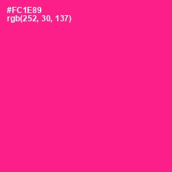#FC1E89 - Wild Strawberry Color Image