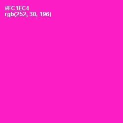 #FC1EC4 - Shocking Pink Color Image