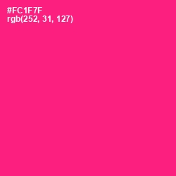 #FC1F7F - Rose Color Image