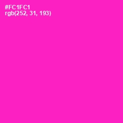 #FC1FC1 - Shocking Pink Color Image